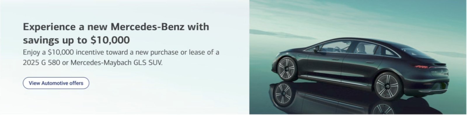 Category banner &mdash; full content width, with View Automotive offers