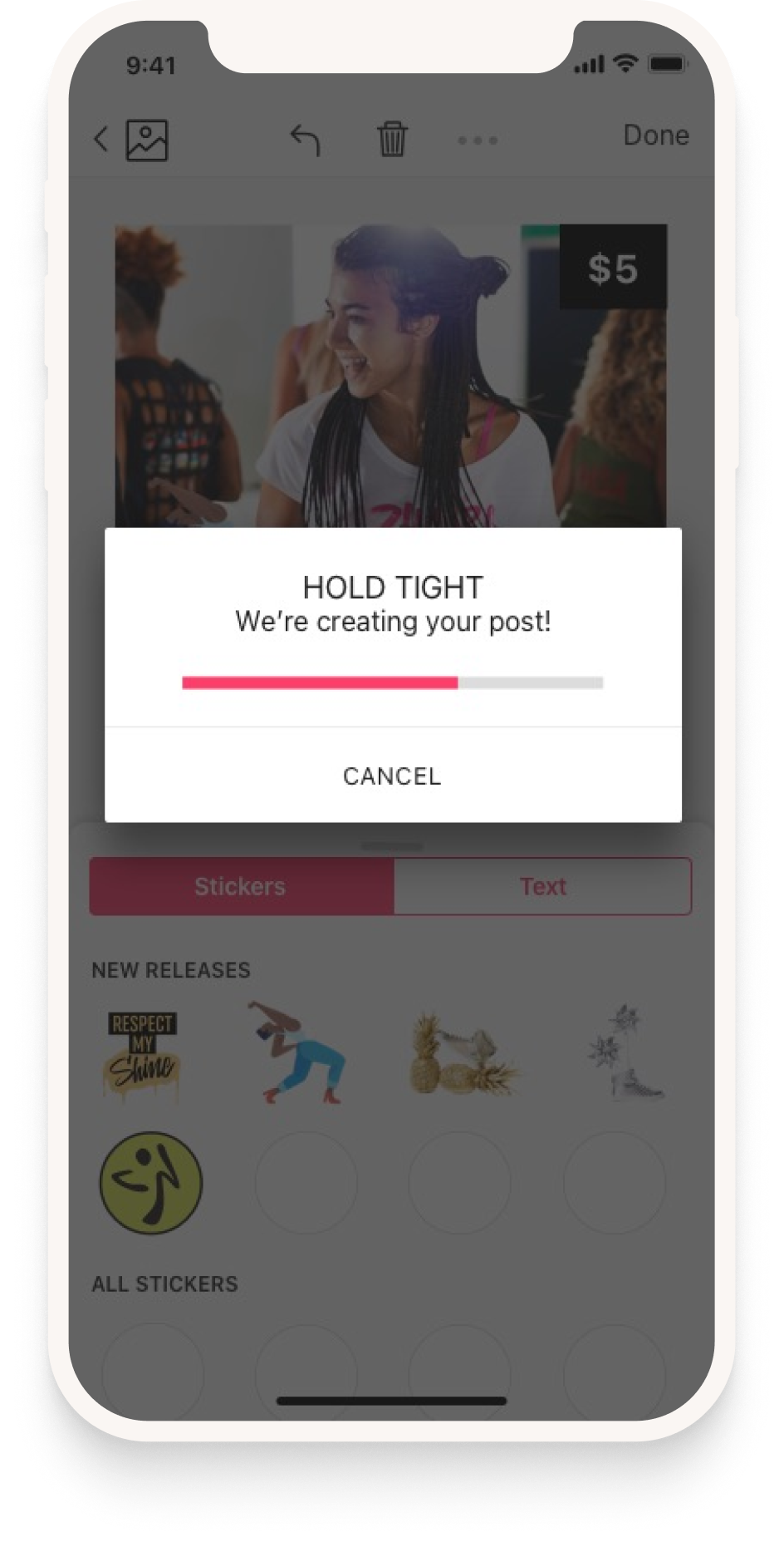 Sharing — screen 1